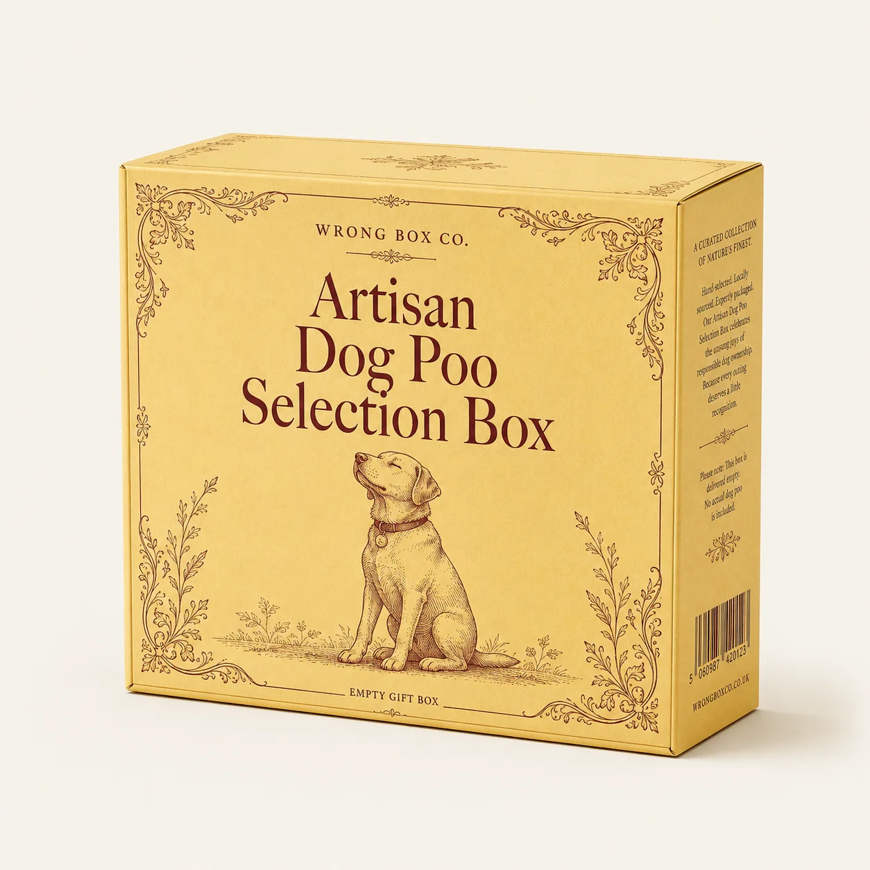 Artisan Dog Poo Selection Box empty printed novelty gift box