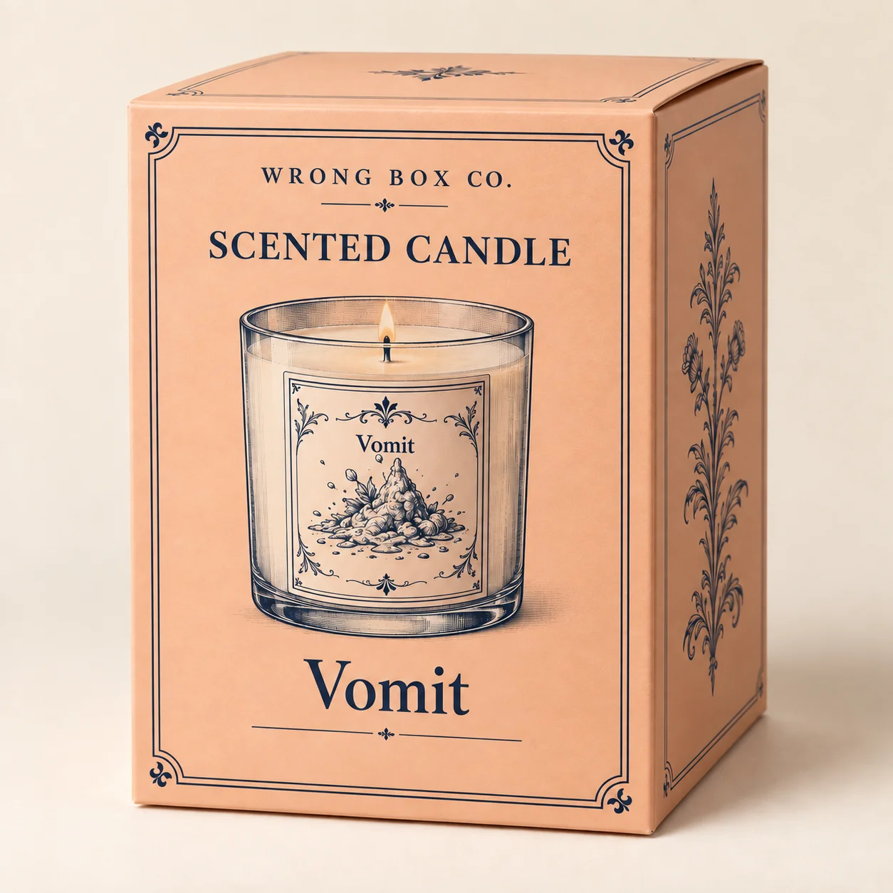 Terribly sented candle — Vomit — empty printed novelty gift box